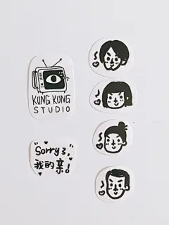 #吾空空的插画# 现在很喜欢给到店里买手工的小伙伴们画手绘卡片啊，随意画什么都行，哈哈哈反正收到的人也打不到我只能任我随便画，开熏 ​​​​