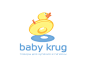 babykrug婴儿沐浴用品 游泳圈 小鸭子 大黄鸭 玩具 洗澡 沐浴 卡通 商标设计  图标 图形 标志 logo 国外 外国 国内 品牌 设计 创意 欣赏