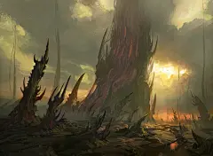 Command Tower - Art by Logan Feliciano - 40K Gallery