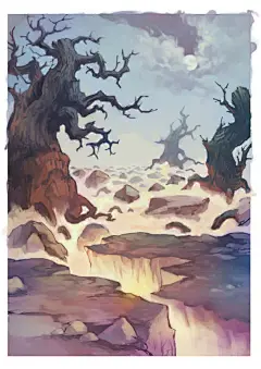 抽象变幻枯树神秘高清素材 平面电商 创意素材