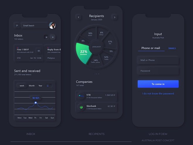 暗黑新拟物app ui .psd素材下载...