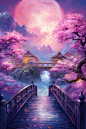 唯美3D七夕情人节粉色电商展台场景模型