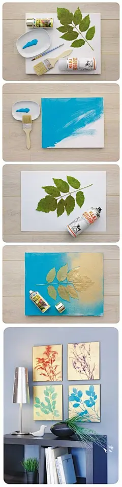 在画板上烙印叶子的纹理
via @G-yoyo
