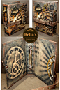 Bella's Scrappin' Space: Lots of Tim Holtz products and techniques used to create this Steampunk worn cover with Sizzix dies, idea-ology and layering stencils with distress paint.: 