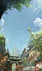 风景 场景 插画 壁纸 