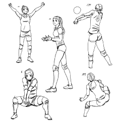 咻米亚采集到【插画】人物动作