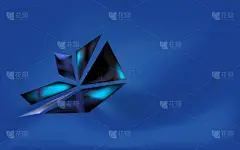 蓝色,抽象,三角形,简单,商务,平视角,暗色,几何形状,塑胶,技术