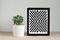 Black and White Abstract Geometric Art Print - Modern Nursery Artwork - 5x7, 8x10, 11x14
