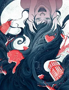 #古田路9号# ======#插画秀# ========Yuta Onoda（上）==========Yuta  Onoda日本人，他的插画作品中既有日本插画风格中细腻诡秘的气氛营造，也有欧美插画的明快色彩和动感造型。他作品中充满了对古典的再创造。完整案例进入：O网页链接 ​​​​