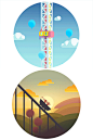 @Dribbble华人帮 最近一组GIF，Roller Coaster &Tower Hero http://t.cn/8saTEZq