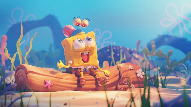 SpongeBob & Gary-花瓣网