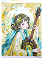 临摹敦煌风女孩完成稿