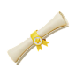 Certificate Scroll  3D Illustration