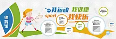 运动墙画学校操场标语体育文化运动文化墙
