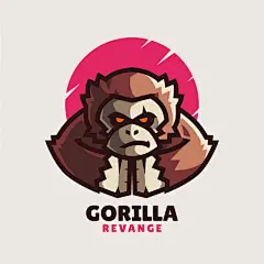 Angry gorilla mascot logo
