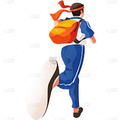 卡通感高考男生元素贴纸