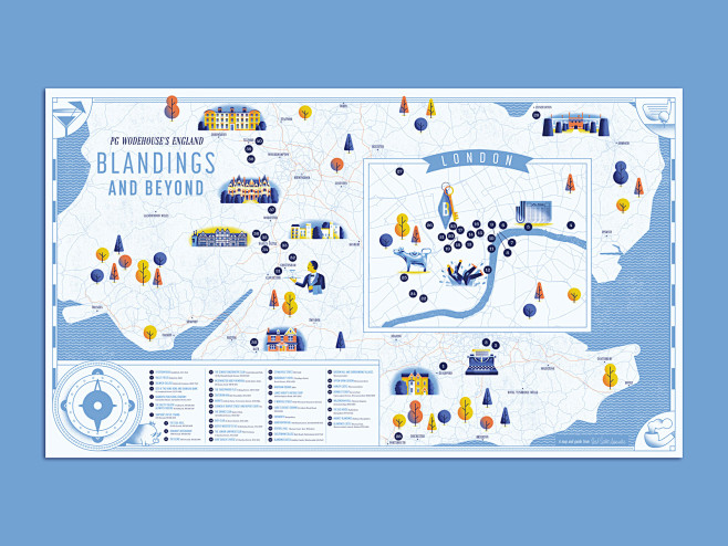 PG Wodehouse Map