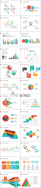 24套复古四色精美PPT信息图 