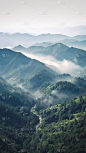 山峰山脉山林山顶自然风景