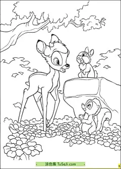 可以免费下载的11张动画片《小鹿斑比》成长故事涂色图片大全！ | 涂色集，涂色画打印大图 : 《小鹿斑比》是一部讲述一只小鹿成长故事的动画片。斑比是一只聪明、活泼的小鹿，他与其他的动物朋友一起生活在森林里。在成长的过程中，斑比经历了许多冒险和挑战，学会了如何与其他的动物交往、如何保护自己以及如何面对生活中的困难和危险。故事情节从小鹿 可以免费下载的11张动画片《小鹿斑比》成长故事涂色图片大全！