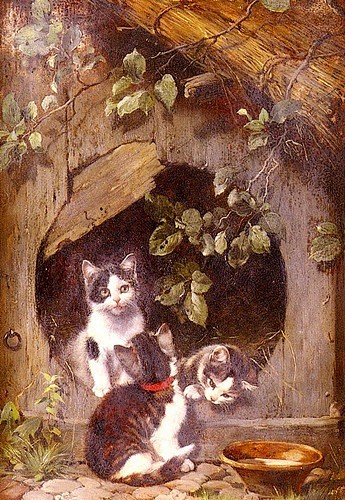 西洋古典油画中的猫咪2@CCI中国动漫插...