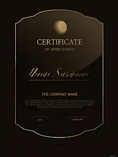 几何边框 授权证书 任命书 荣誉证书 简约 亚克力 证书卡片名片平面设计