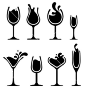 Silhouette of wine glass with splash vector by valru - Image ...