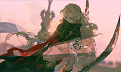 再无可奈何也要微笑采集到东方风格插画reference
