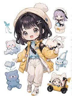 #Q版全身 #原创人设 #人设 #可爱 #Ai绘画 #女生头像 #MewXAI 此图片由@MewX AI 制作生成。 - 小红书