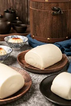 馒头早餐面点面食美食摄影图