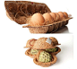 Botiá - Nests for Food

设计者：Natalia Chaves、Manuela 
Yamada（巴西）

这是一款使用椰树纤维和木薯粉制成的包装，可以用来储存鸡蛋、水果等，旨在减少新鲜农产品在运输途中因为擦撞而造成的损失。