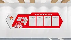 退役不退志离军不离党文化墙主题
