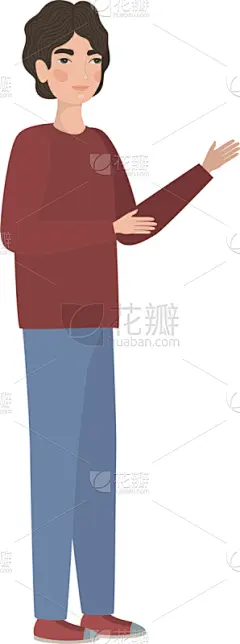 可爱的,男人,绘画插图,卡通,男孩,自然,人,愉悦,肖像,设计