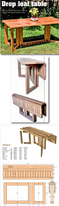 Drop Leaf Dining Table Plans - Furniture Plans and Projects | WoodArchivist.com: 