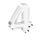 透明玻璃3D立体反射水晶棱镜英文字母数字符号设计素材_PNG
