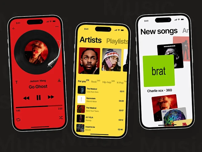 Music Streaming Mobile App app design app interfaces mobile app design ...