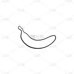 香蕉手绘草图图标