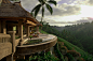 clouds nature forest mansion spa bali  / 3000x2000 Wallpaper