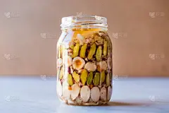坚果,甜点心,蜂蜜,杏仁,花生糖,广口瓶,什锦烤燕麦片,水平画幅,无人,特写
