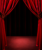 聚光灯,窗帘,室内,观众,红色_