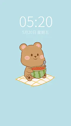 清爽风可爱动物情侣壁纸