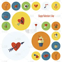 符号,情人节,幸福,丘比特,贺卡,绘画插图,鸟类,伴侣,珠宝,玫瑰