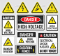 危险标志，高电压标签