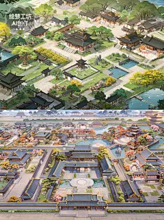 绘梦工坊丨AI古风室外背景《大地图》4