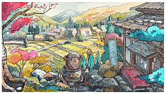 容眠采集到插画背景
