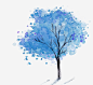 装饰图案图宝宝 https://bao16.com 冬天的树 蓝色的树 剪影树