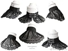 设计秀# 蕾丝制的小披肩与衣领的绘画参考，自己收藏，转需~（作者：  Marjolein Turin）（年轻人，怕爆肝吗？不怕就戳这里→：°欲学此课，必先成魔！九关过，业可成！）#手绘# #绘画[超话]# #插画[超话]# #轻微课# #学画画上轻微课# ​​​​