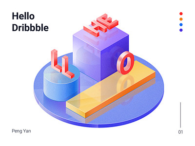 Helllo Dribbble_插画_等...