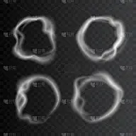 三维图形,云,烟圈,复杂,形状,几何形状,圆形,写实,布置,弯曲