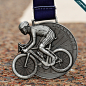 创意自行车金属纪念奖章奖牌定做 3D浮雕立体骑行挑战赛奖牌定制